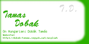tamas dobak business card